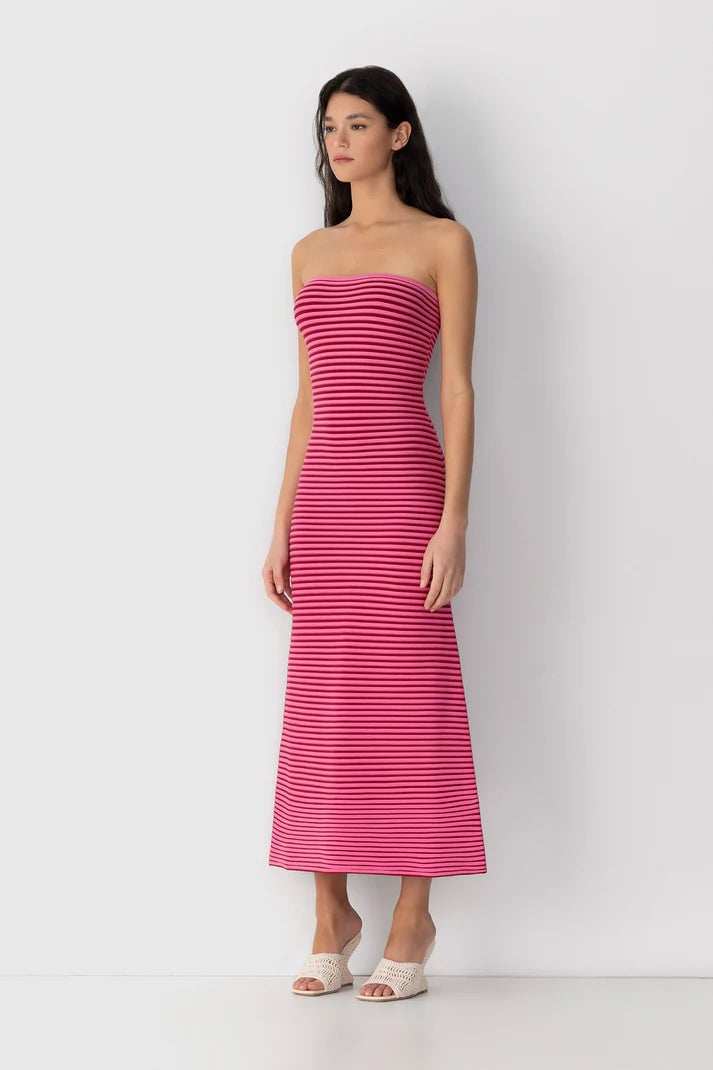 The Wolf Gang Sunmor Knit Maxi Dress - Candy photo 3