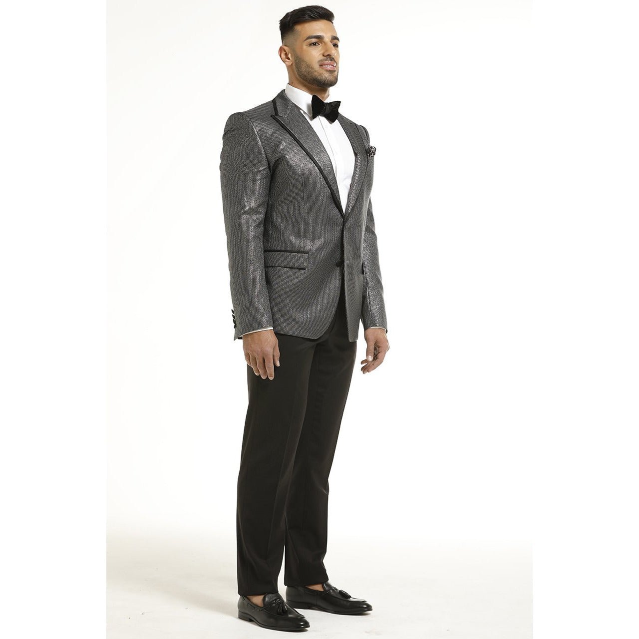 Dolce & Gabbana Silver Embroidered Dinner Jacket photo 2