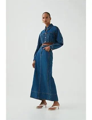 Aje Phoenix Midi Skirt Denim photo 2