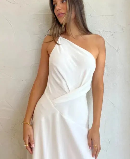 One Fell Swoop Rosa Midi Dress In Runway White Matte Size 6 photo 4