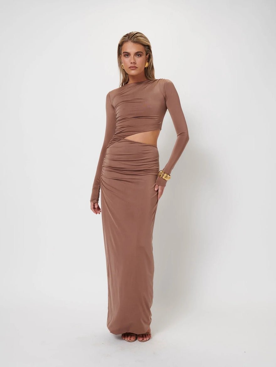 Effie Kats Cara Maxi Dress - Coffee photo 3