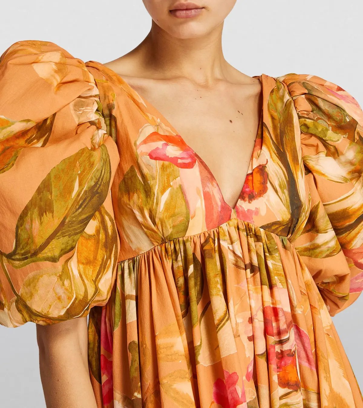 Anouki Cotton Floral Maxi Dress Floral Size 8 photo 4