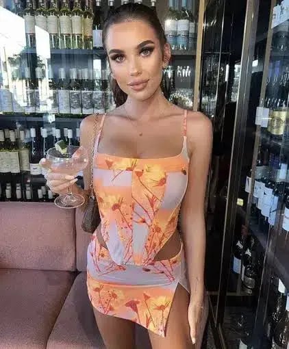 Miaou Venus Corset and Micro Mini Skirt Sunrise Set Orange Size M/Au 10 photo 4