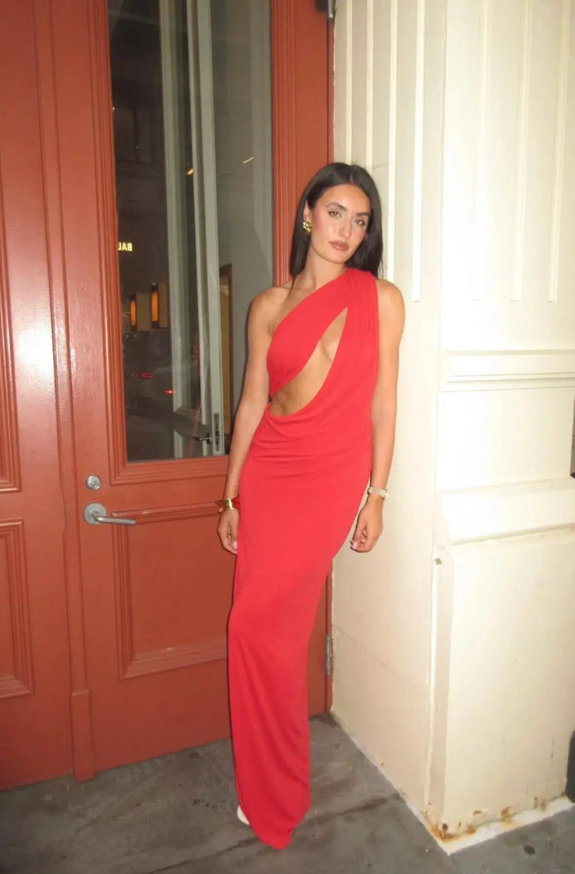 MISHA Collection The Solstice Cupro Dress in Cherry Red Size S / 8 AU photo 4