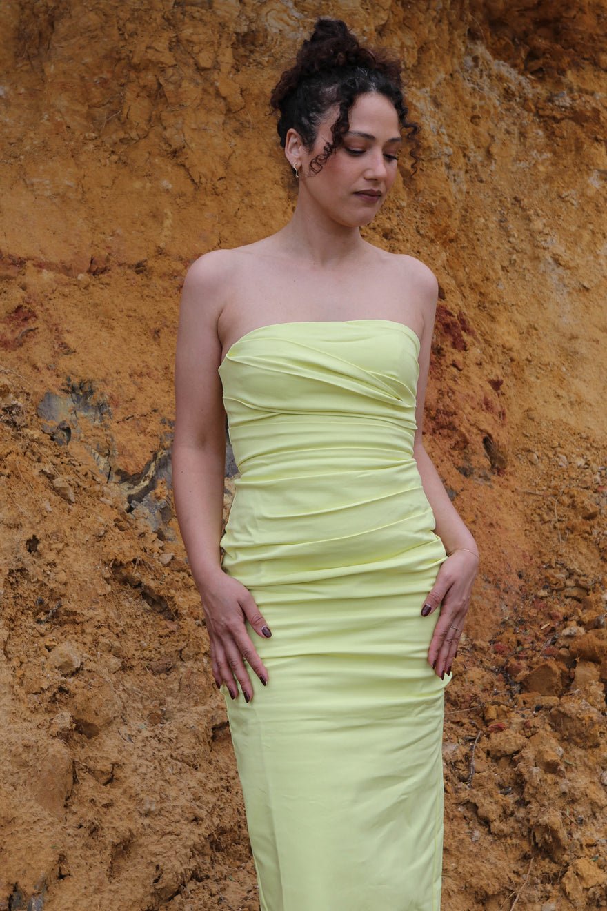Shona Joy Lani Strapless Draped Maxi Dress photo 2