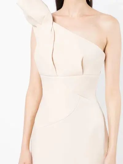 Rachel Gilbert Miche Maxi Gown Cream Size 6 photo 3