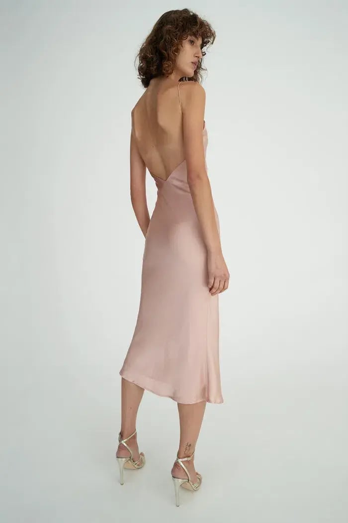 Hansen & Gretel Demi Silk Dress Pink Size L photo 2