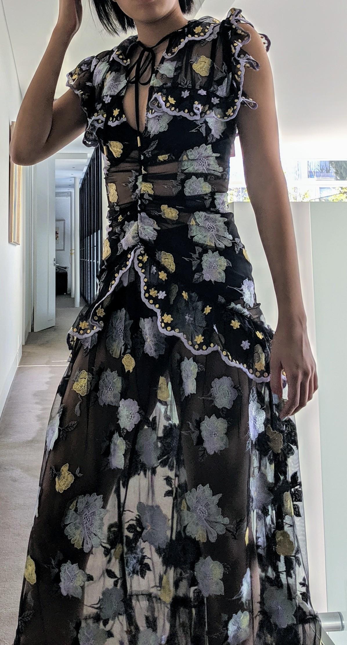 Alice McCall Floating Delicately Dress Black Size 4 photo 3