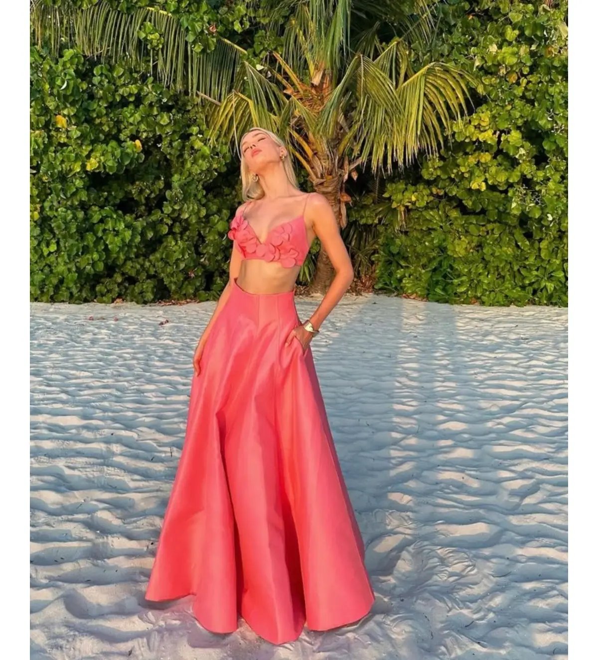Acler Isla Set Maxi Skirt in Pink Rose Size AU 6 photo 2