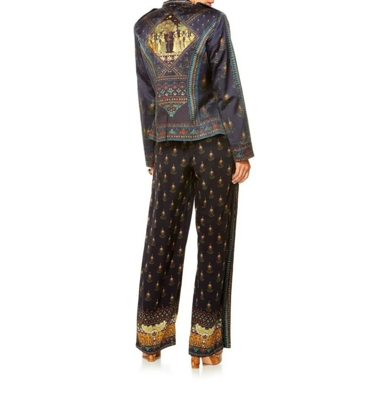 Camilla Bliss Of Bohemia Blazer Double Breasted Tailored Jacket Boho Leopard Size 10/M photo 2