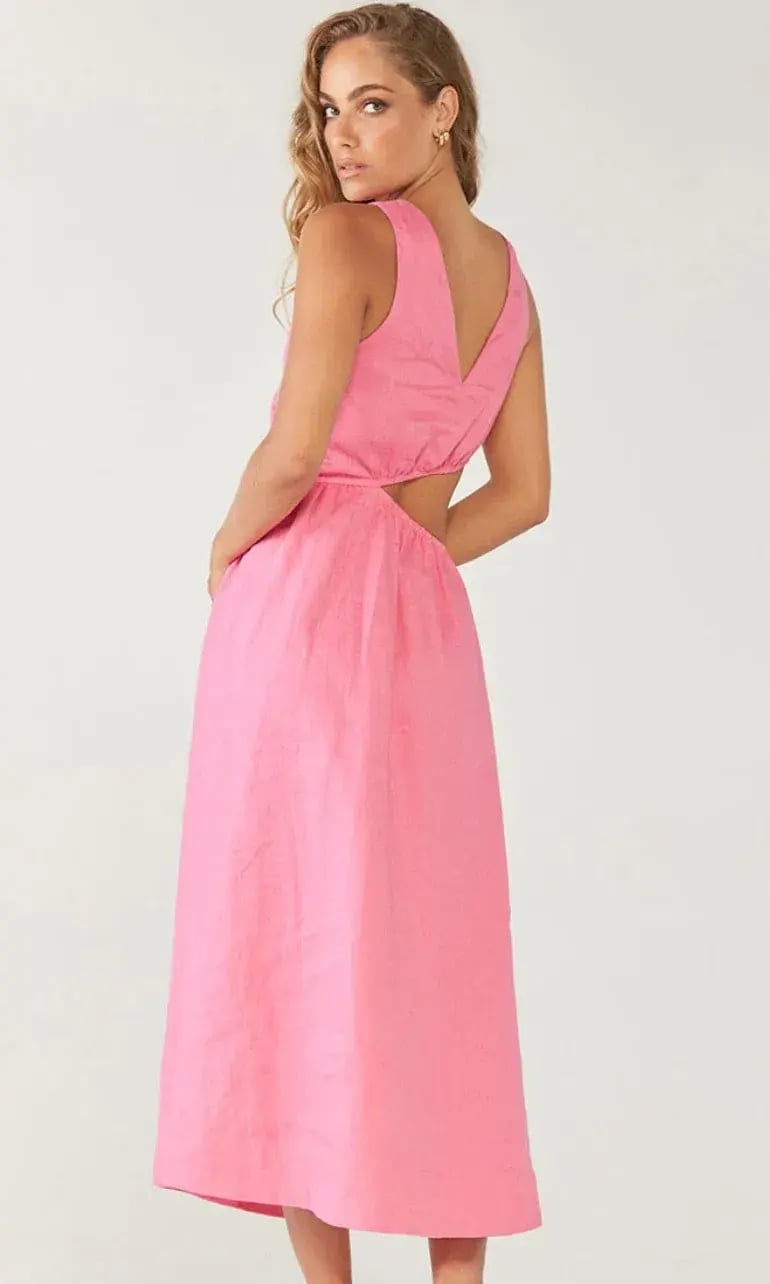 Sovere Mode Midi Dress Pink Size 6 photo 2