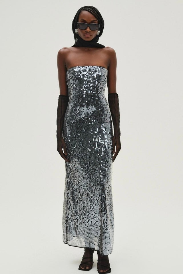 For Love and Lemons Christelle Maxi Dress - Black photo 3