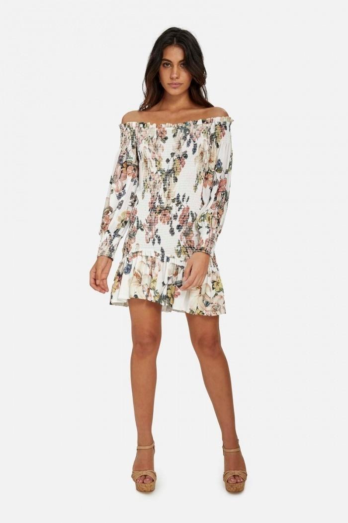 Sheike fifi shirred floral mini size 8 photo 3