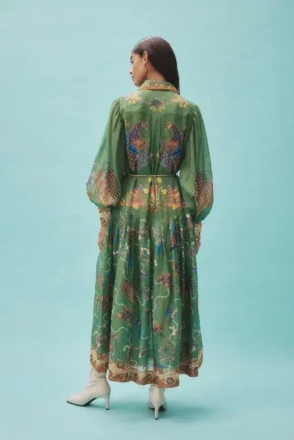 ALEMAIS Birdie Shirtdress in Jade Size 10 AU photo 11