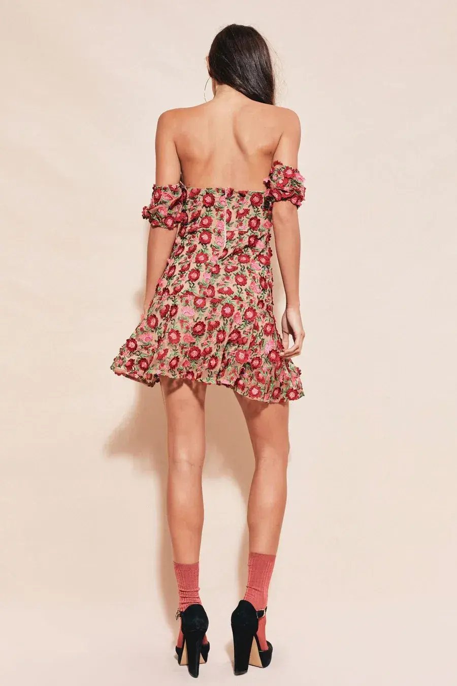For Love and Lemons Amelia Dress Floral Size 8 photo 3