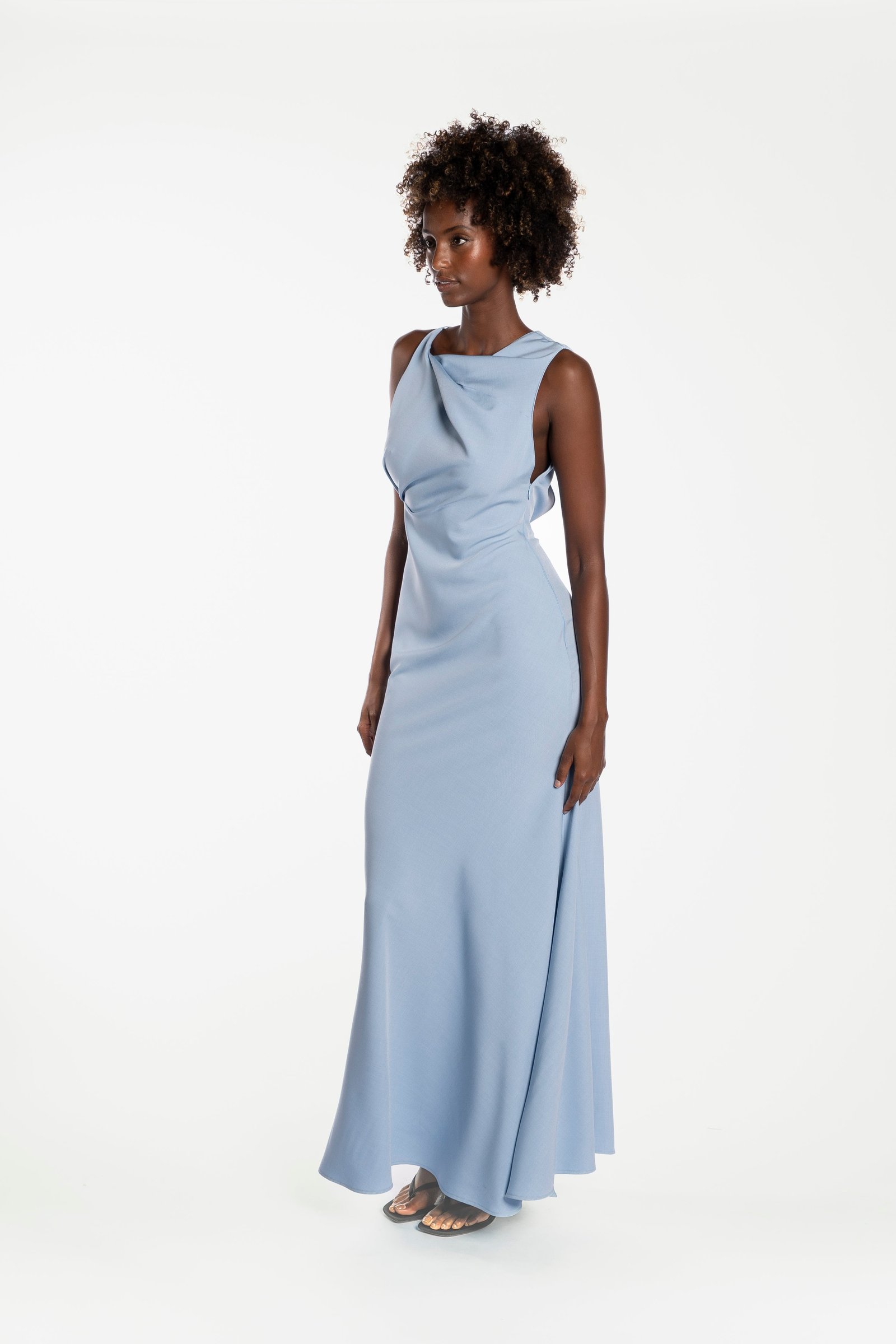 ONE FELL SWOOP KOTA MAXI DRESS - DENIM BLUE photo 5