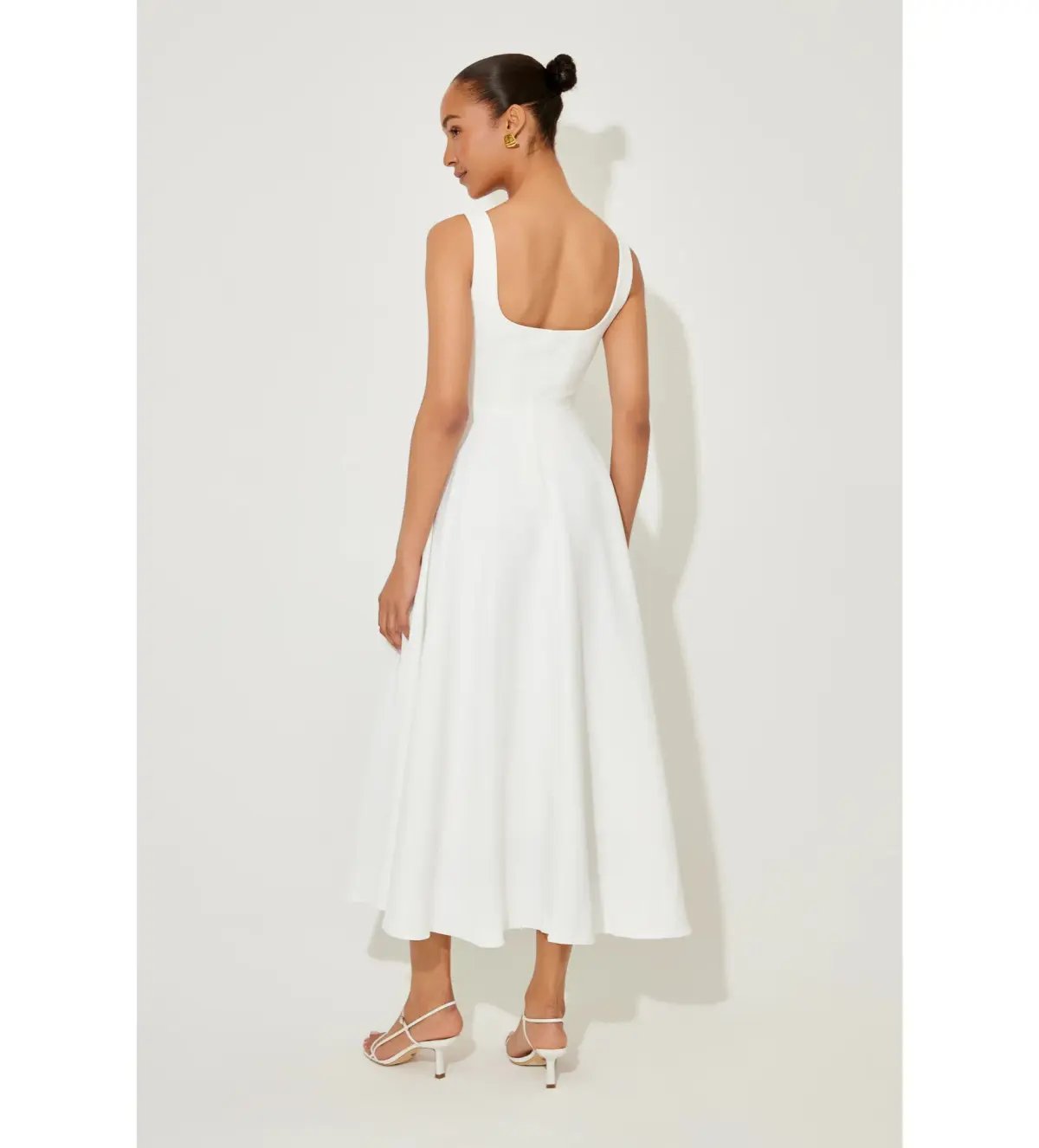 Odd Muse The Ultimate Muse High Waist Square Neck Midi Dress White size XS/ AU 6 photo 3