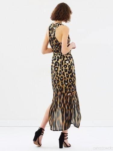 Manning Cartell Born Free Animal Print Maxi Dress Size 10 photo 3