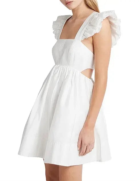Aje Midsummer Mini Dress White Size 6 photo 4
