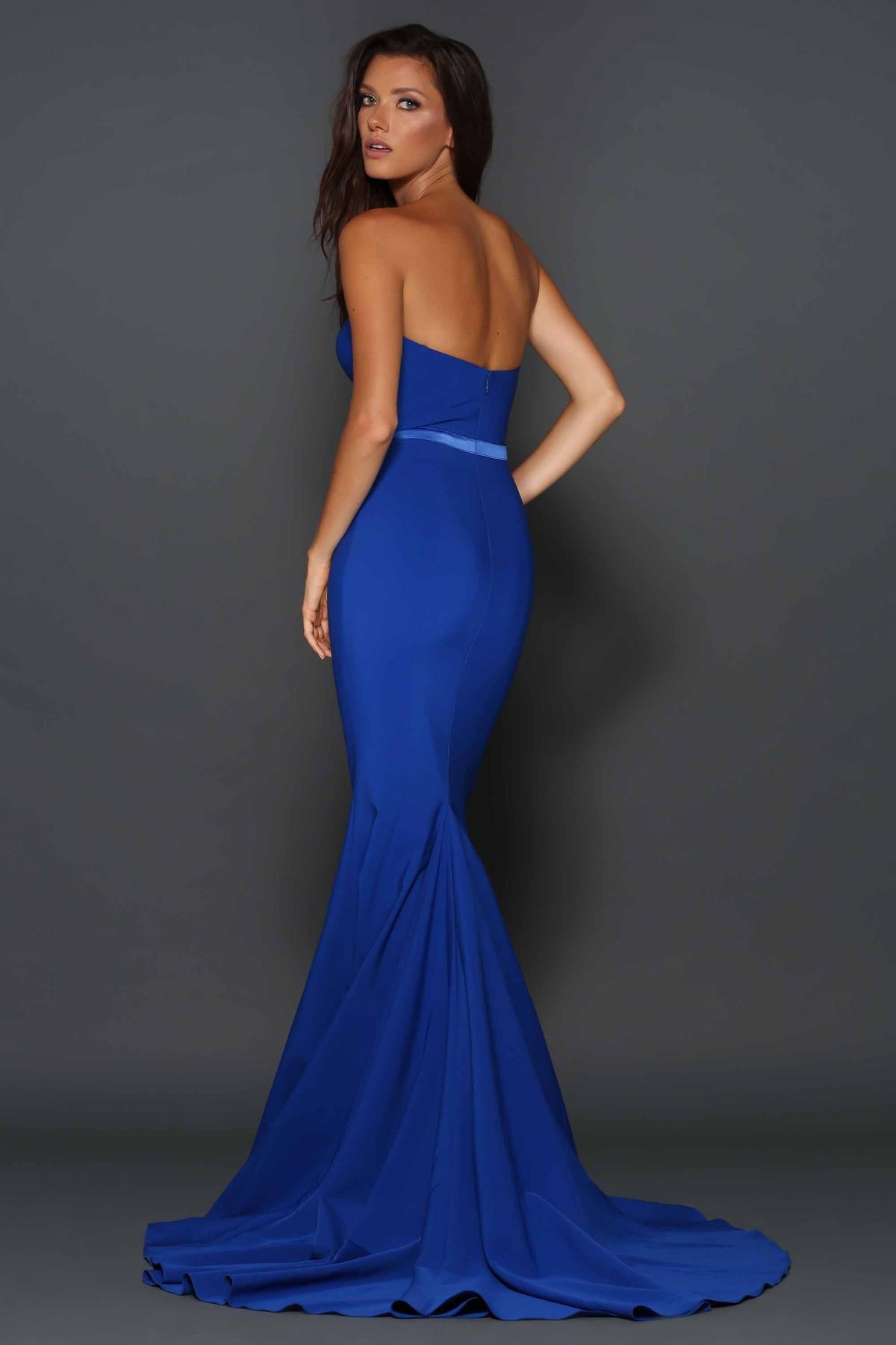 Elle Zeitoune Cobalt Blue Arianna Gown size 6 photo 2