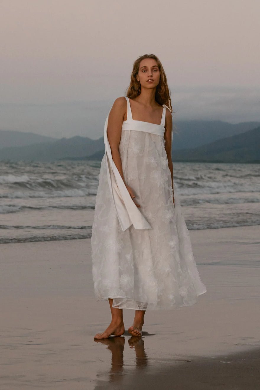 Aje Ursula Midi Dress - Ivory photo 2