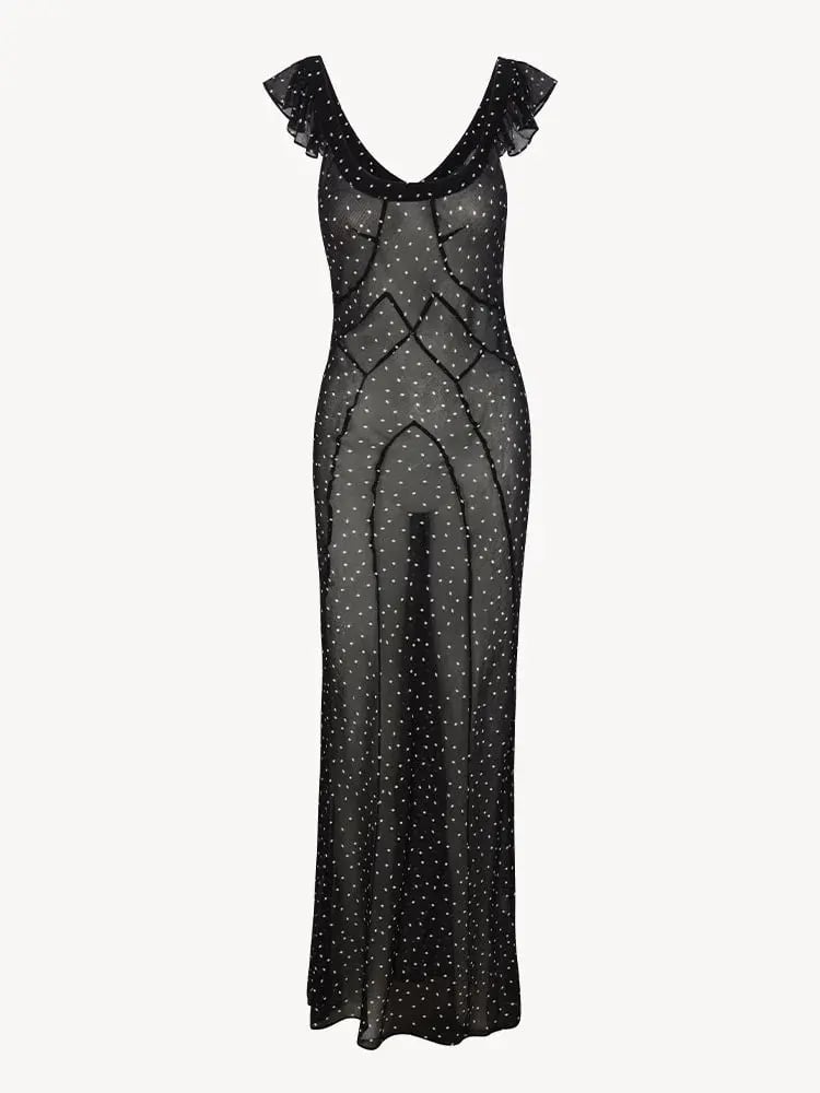 Realisation Par the Lila in Celestial Mesh Polka Dot Maxi Size S photo 3