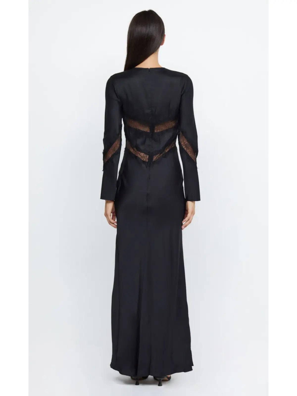 Bec & Bridge Spencer Lace Long Sleeve Maxi Dress Black Size AU 10 photo 4