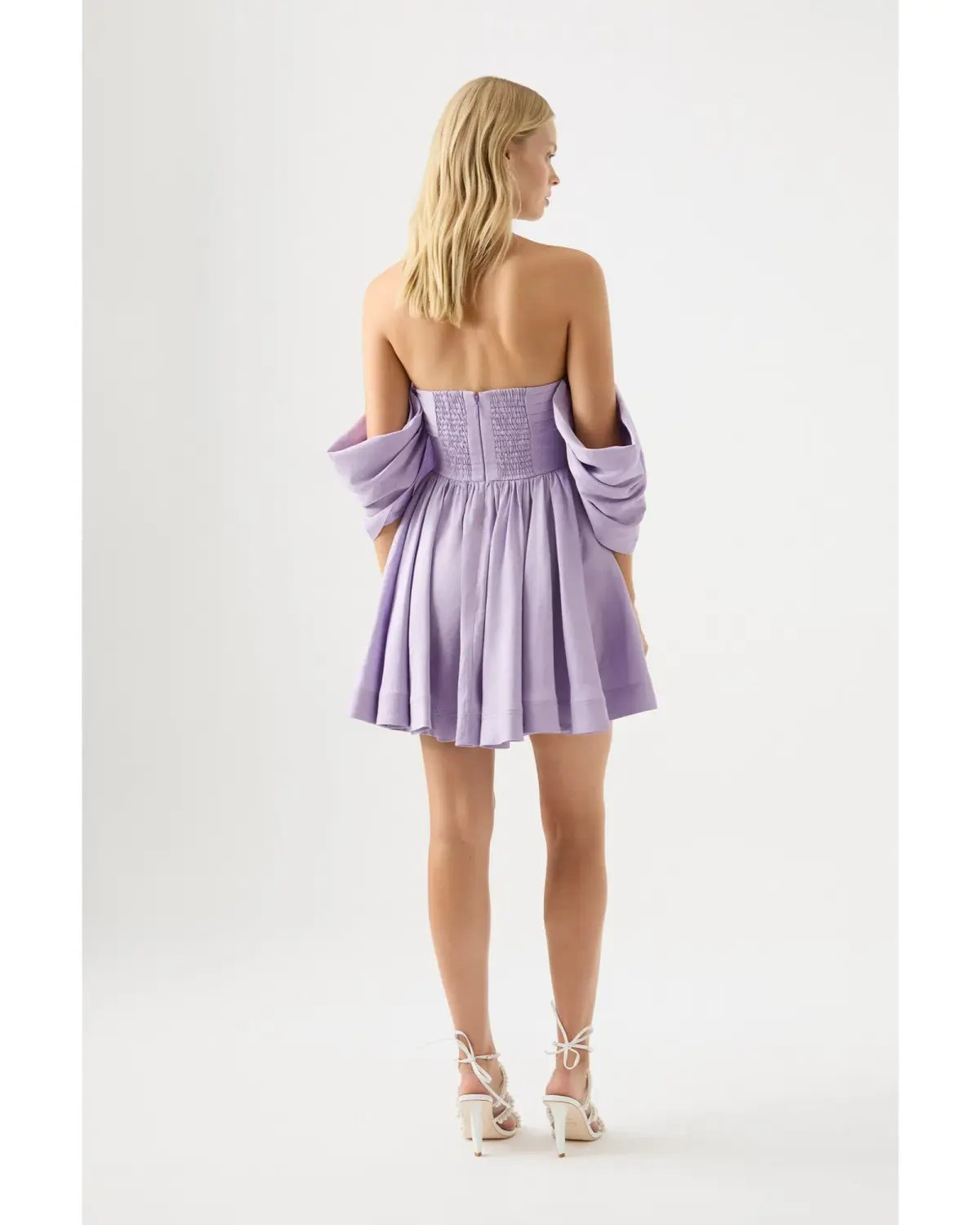 Aje Zorina Sweetheart Mini Dress in Lilac Size AU 8 photo 4