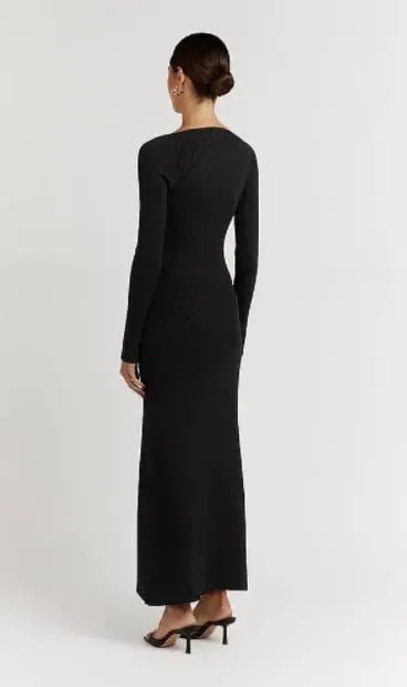 DISSH Janie Sweetheart Knit Dress Black Size S/Au 8 photo 2