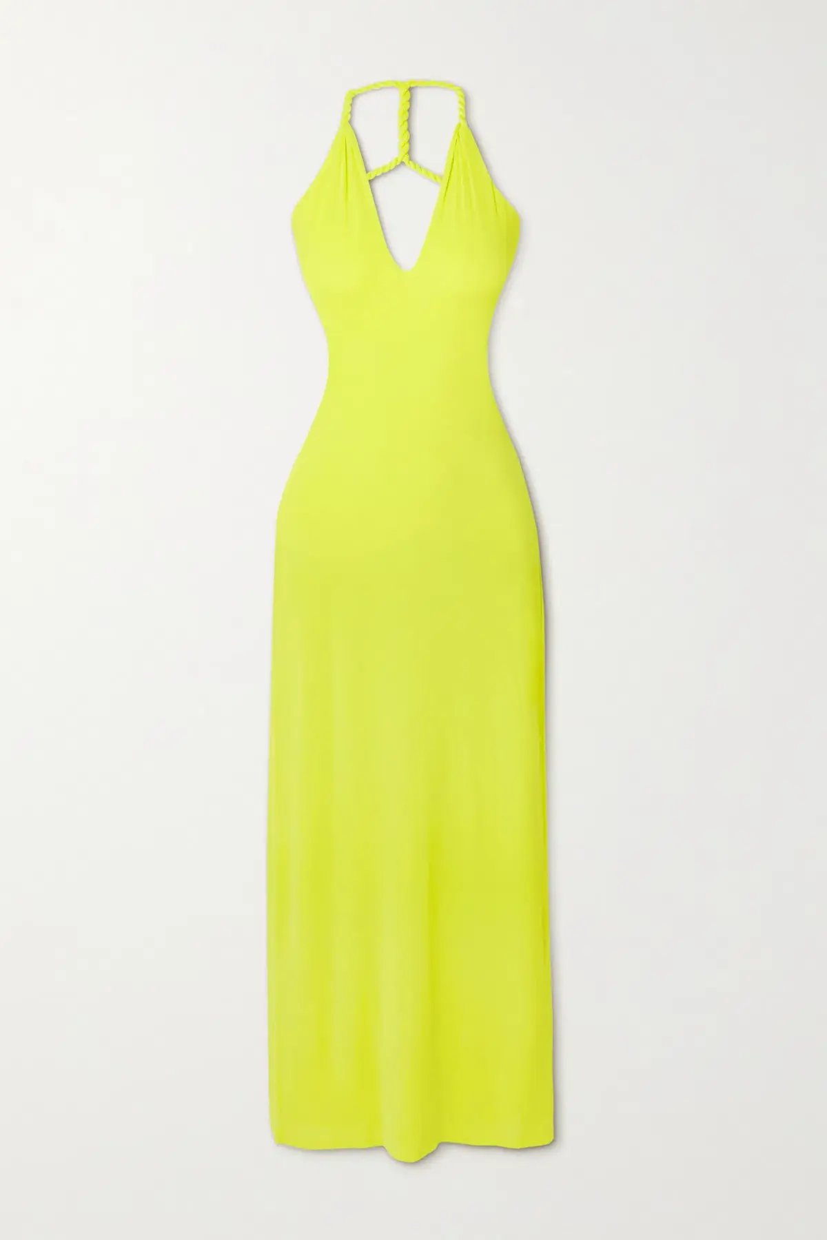 Dion Lee V-neck Rope Dress Acid Yellow Size 6 photo 3