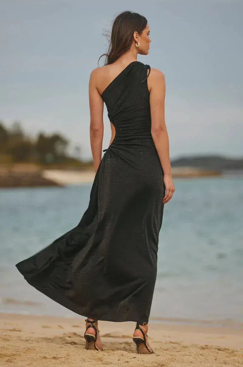 Sonya Moda Nour Shimmer Dress Black Size 8 photo 3