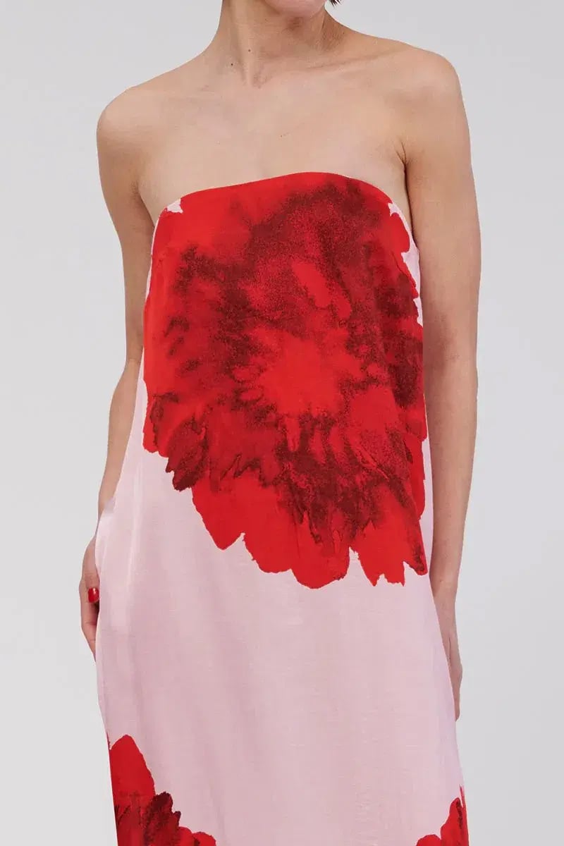 Suboo Emilia Bustier Maxi Dress in Pink Size 10 photo 4