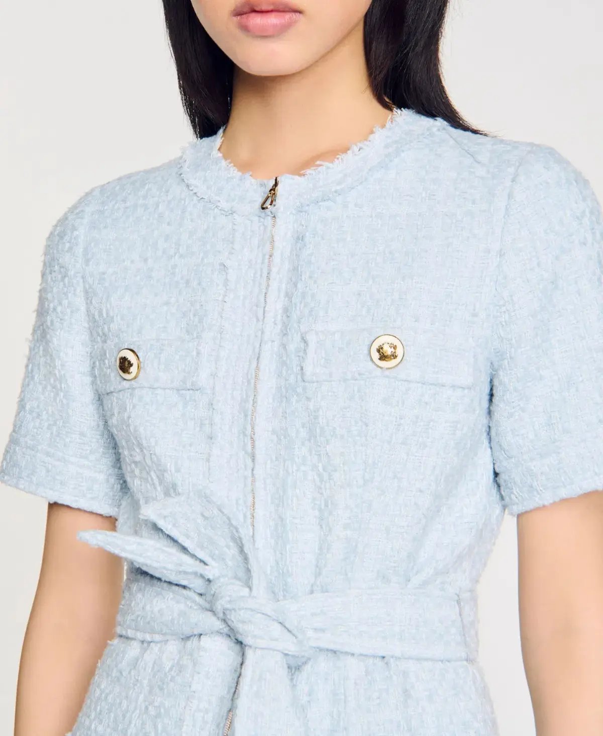 Sandra Joie Mini Dress Sky Blue Size 38 / AU 10 photo 2