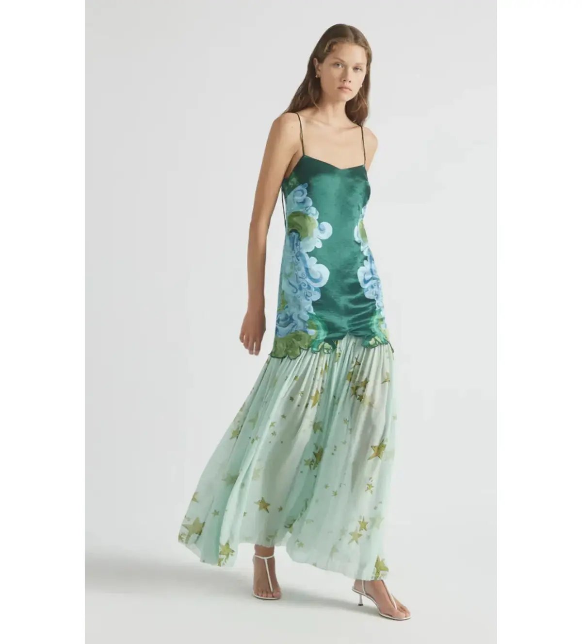 Antipodean Runaway Star Drop Waist Gown Emerald Size 6 photo 2