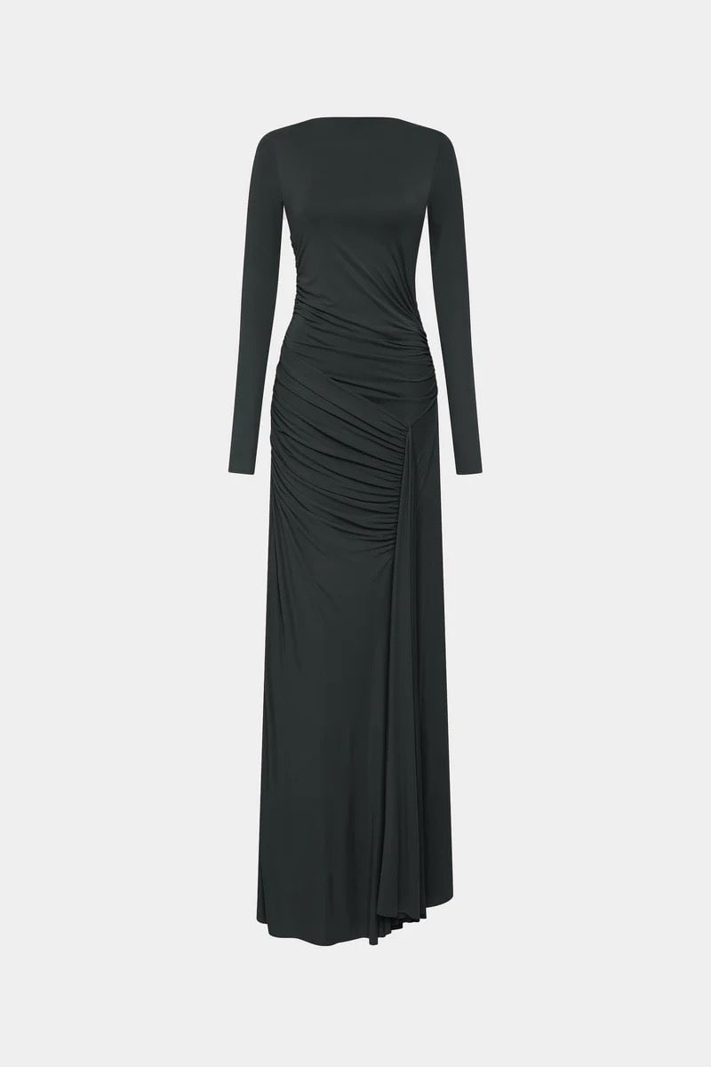 Misha Collection Glacier Long Sleeve Dress - Black photo 3