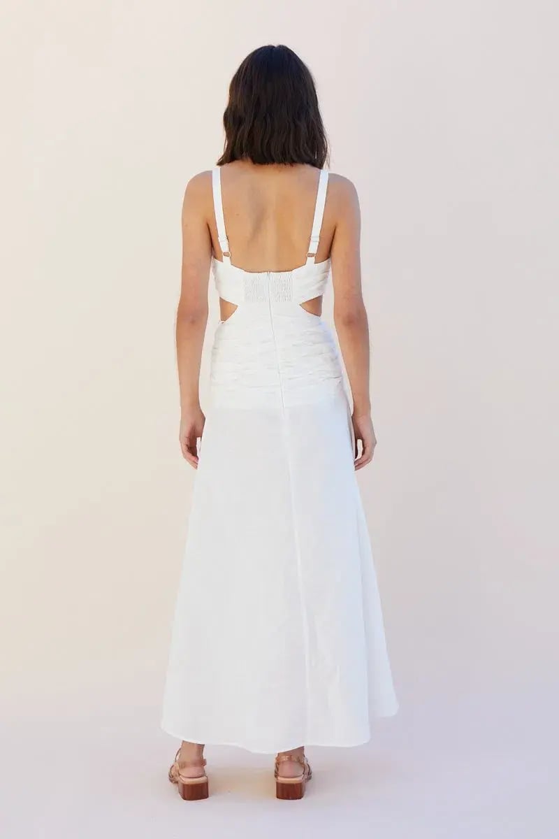 Suboo White Aster Cut Out Maxi Dress Size M/Au 10 photo 3
