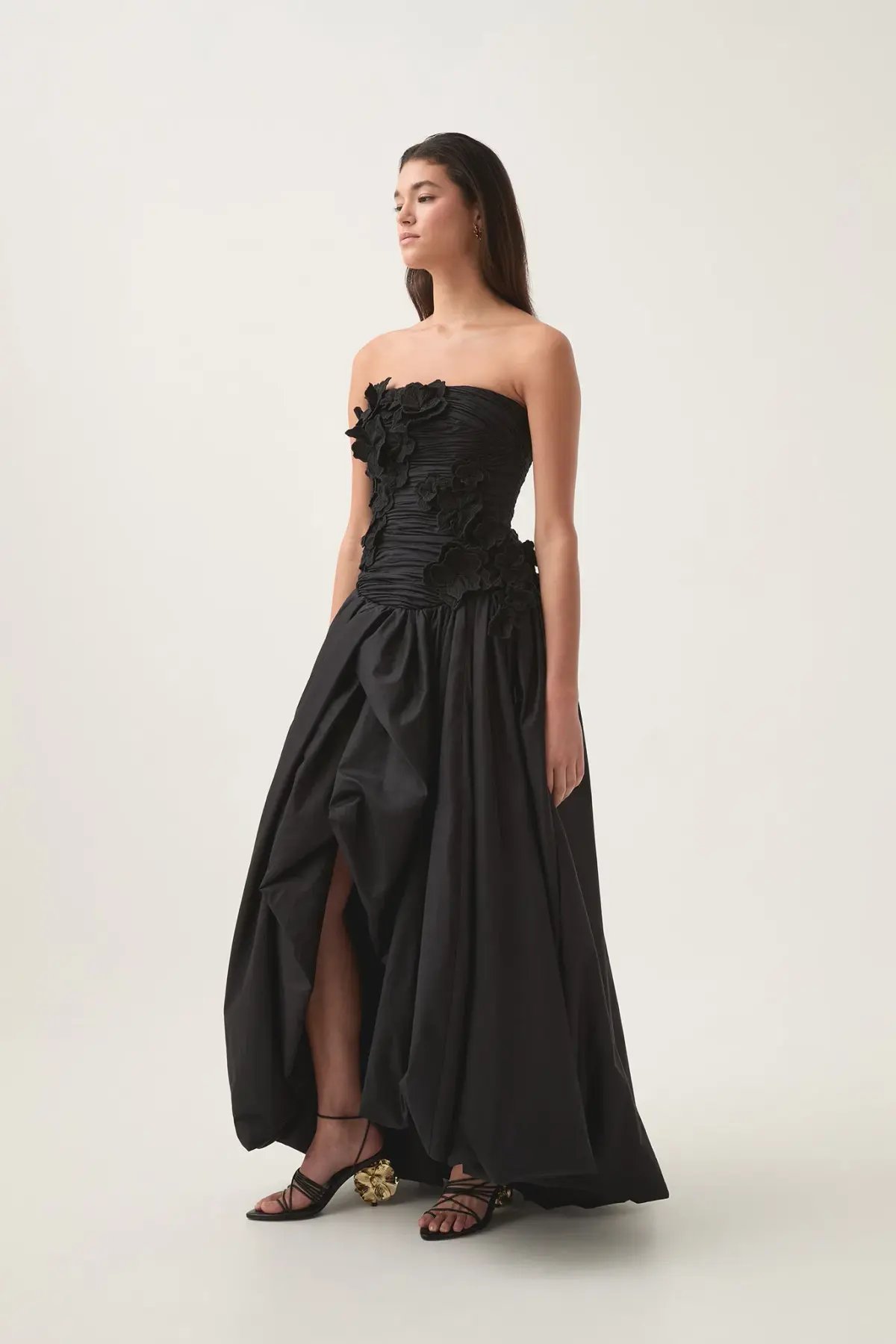 Aje Splendour Flower Gown in Black Size 12 photo 6