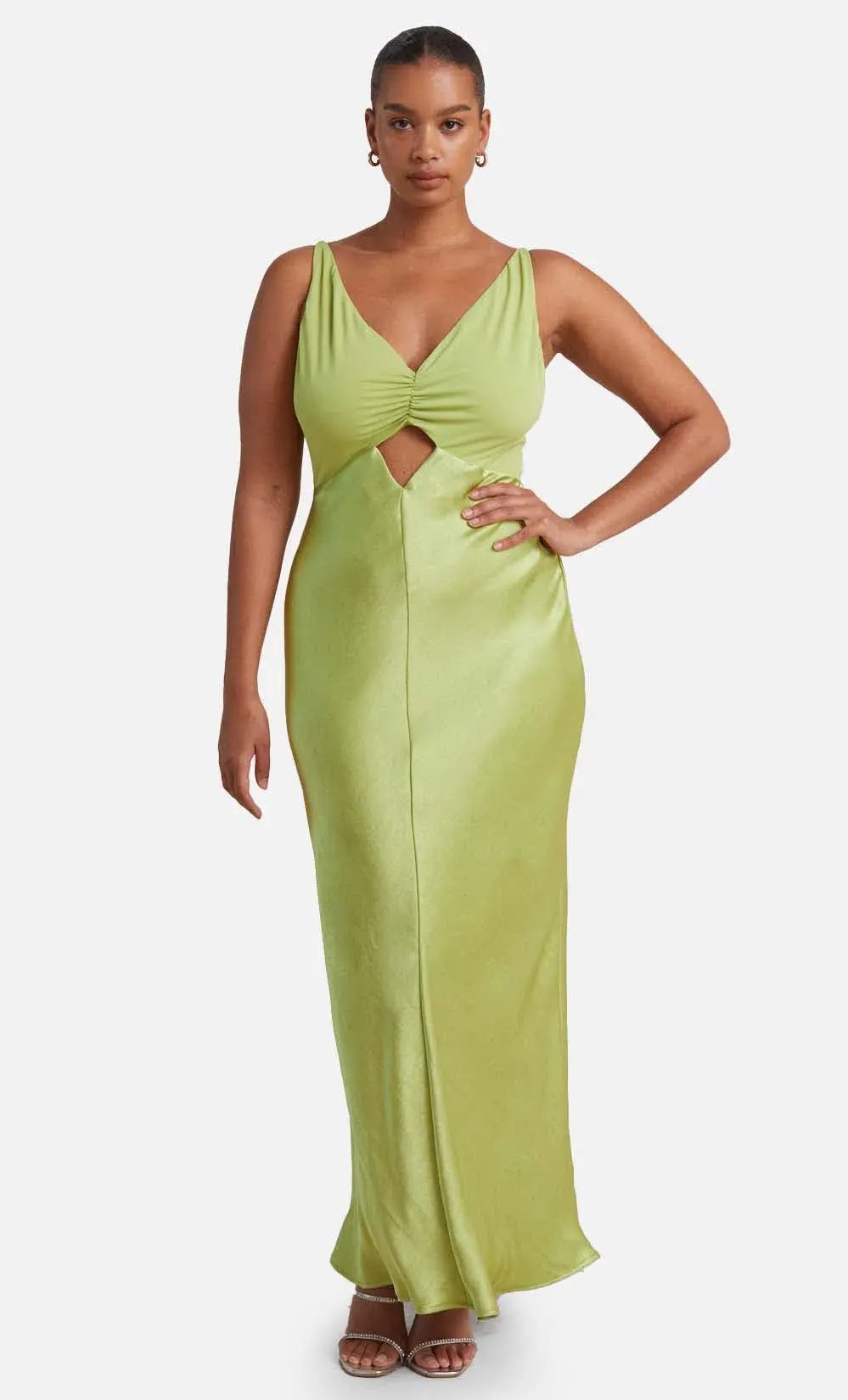 Bec & Bridge Julieta V Neck Maxi Dress Lime Green Size 6 / XS photo 4