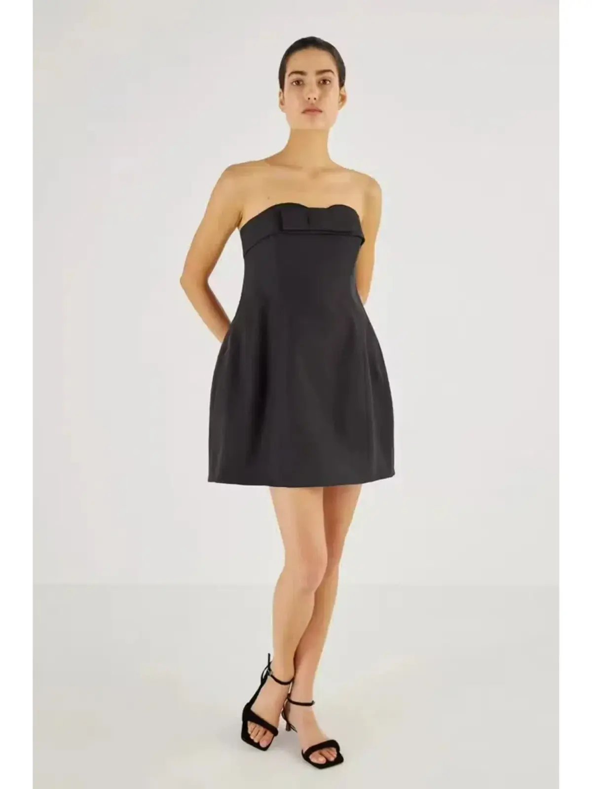 Oroton Bodice Detail Mini Dress Black Size AU 8 photo 2