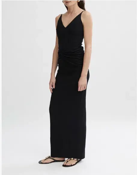 Crepe gown willow black dress photo 2