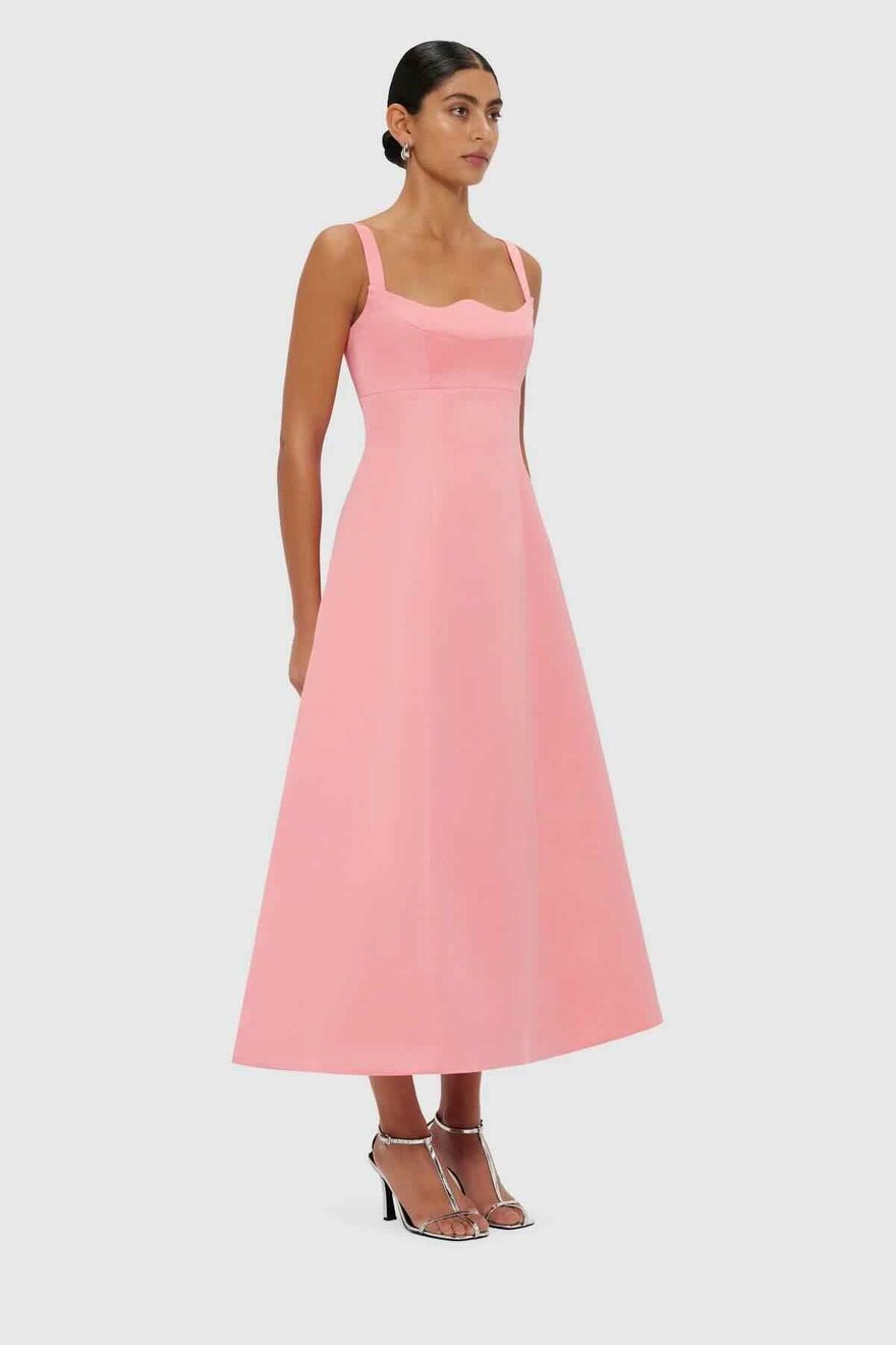 Leo Lin Odette Midi Dress - Strawberry Pink photo 3