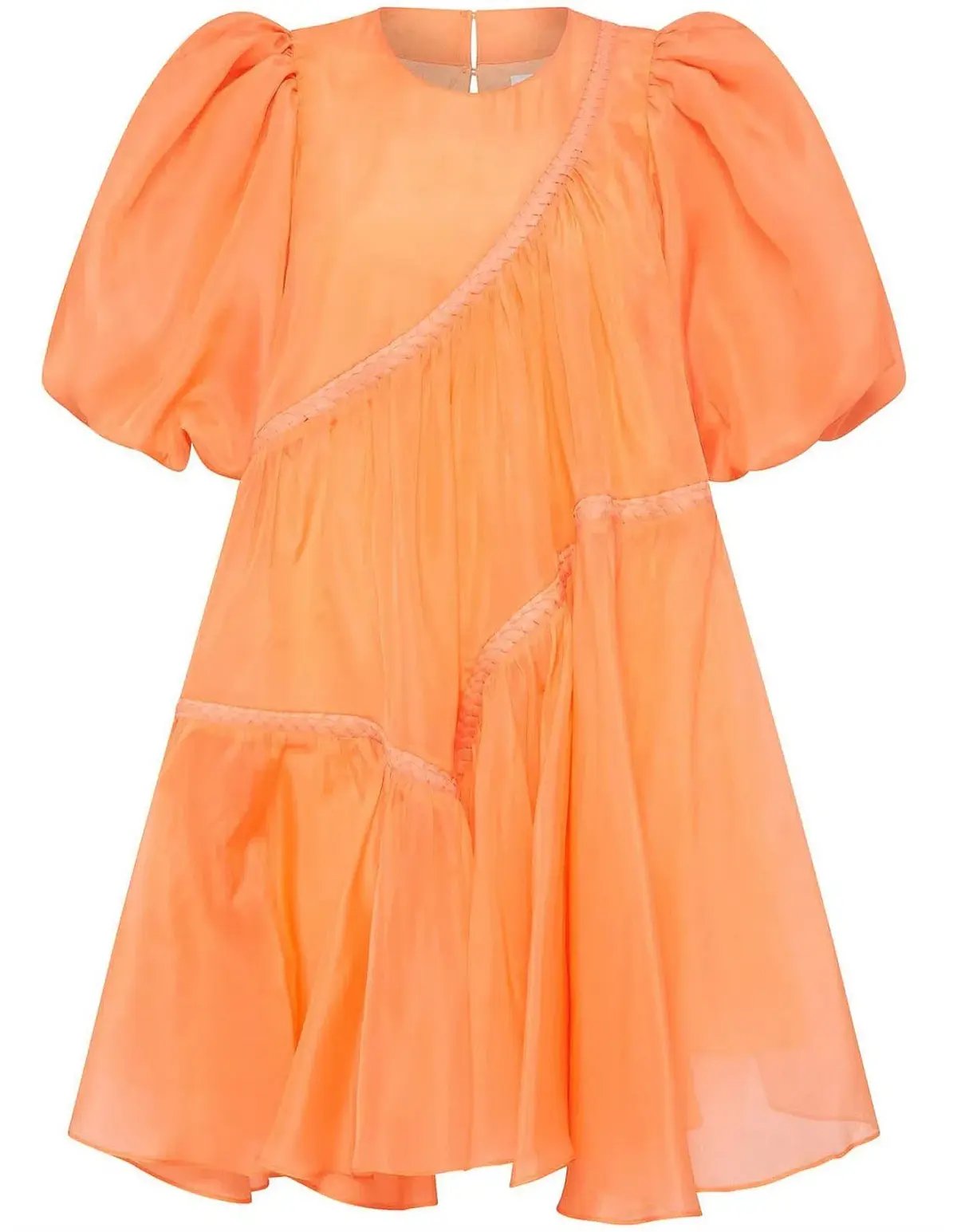 Aje Riviera Puff Sleeve Mini Dress Orange Size 6 photo 6