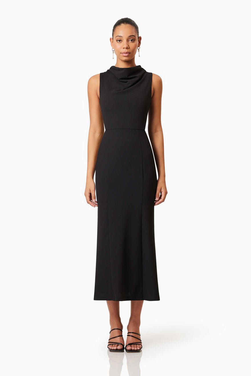 Elliatt Jamie Midi Dress - Black photo 4