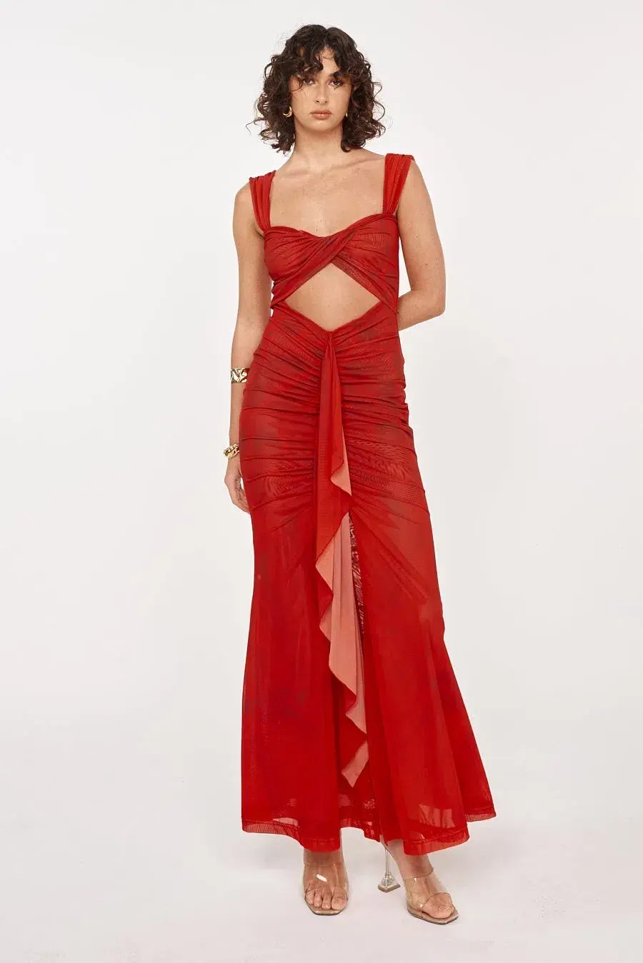 She is OLLÁ Imogen Maxi in Cherry Red Size 6 photo 2
