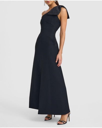 By Johnny Black Tie Bow Gown photo 4