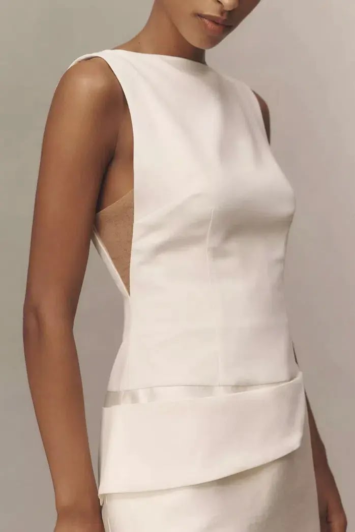 Rachel Gilbert Rikki Sleeveless Mini Dress in White, AU 8 photo 3