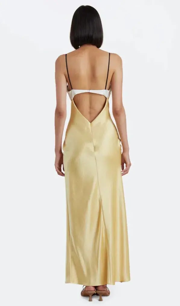 Bec & Bridge Nadia Bustier Maxi Dress Yellow Size 6 photo 3
