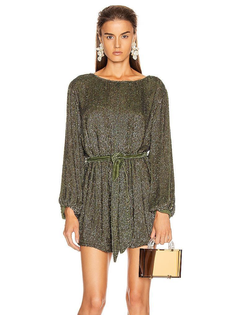 Retrofete Grace Mini Dress in Army Green Size S / Au 8 photo 4