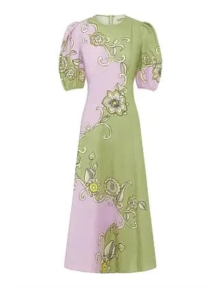 Alemais Sora Midi Dress Pink Size 14 photo 5