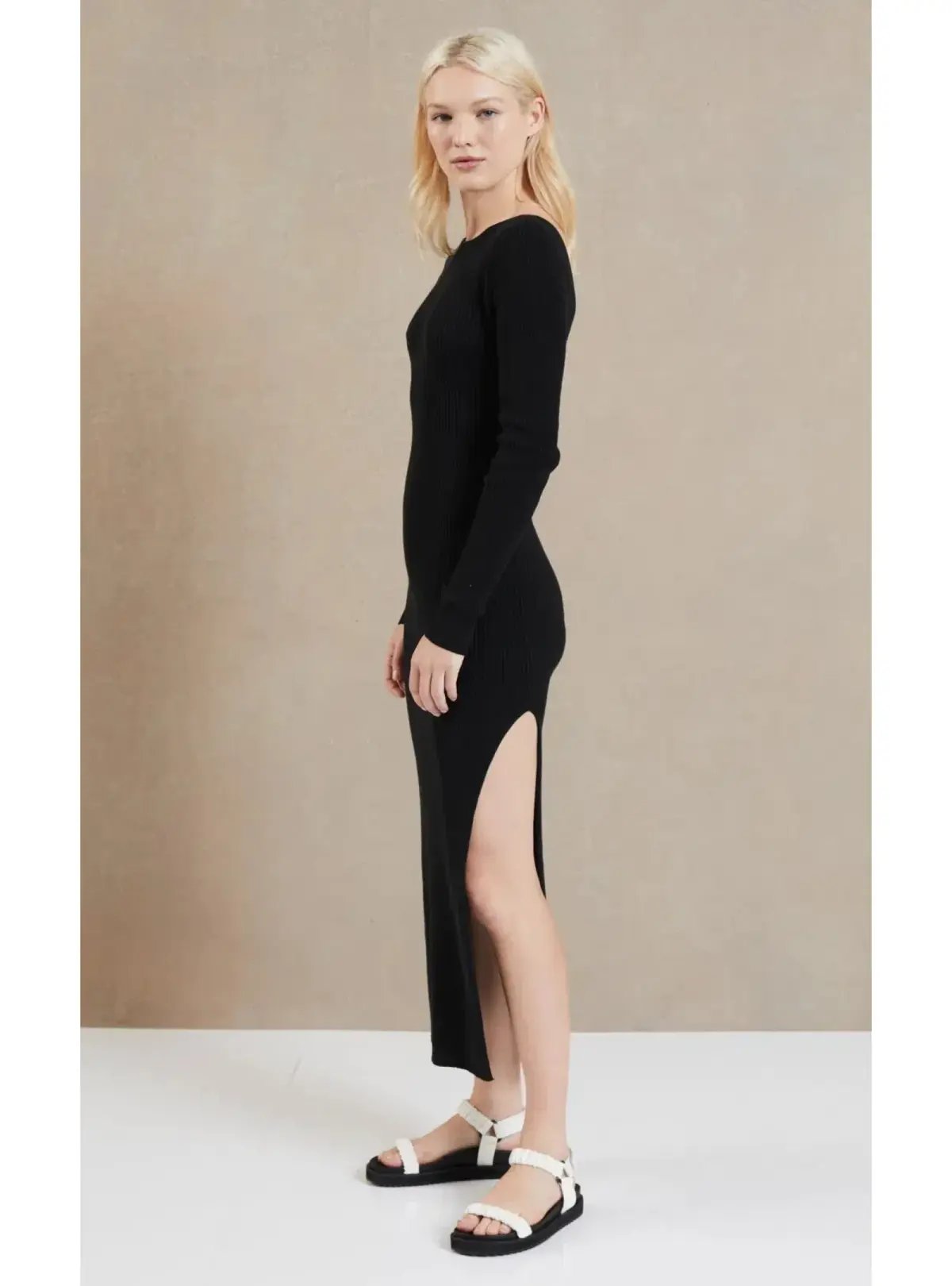 Bec & Bridge Riviera Long Sleeve Midi Dress Black Size AU 6 photo 2